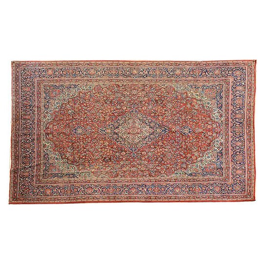 Persian Kashan Wool Carpet.