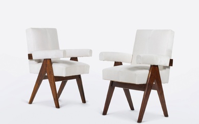 Pierre Jeanneret Pair of "Committee" Armchairs