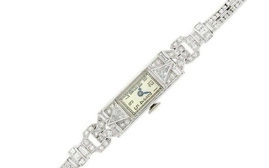 Platinum and Diamond Wristwatch