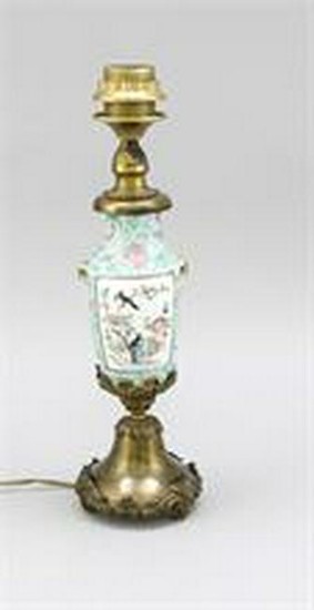 Porzellan-Lampe, um 1900, elektr., 1-flg., kleine