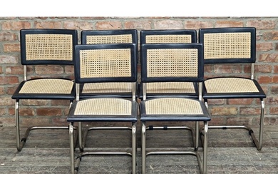 Possibly by Marcel Breuer (1902-1981) - Set of eight cane pa...