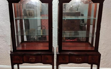 Pr Vintage Arch Top Vitrines Display Curio Cabinets. 3
