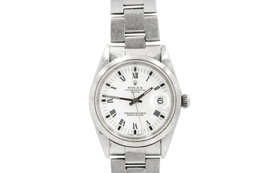 ROLEX - An Oyster Perpetual Date stainless steel gentleman's...