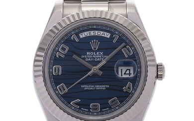 ROLEX Day Date 2 218239 Men's WG Watch Automatic Blue Dial