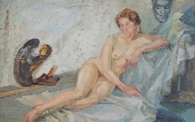 Ray Howard Jones (Welsh 1903-1996) Reclining Nude