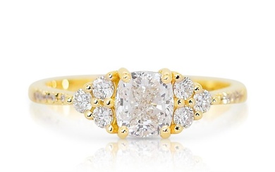 Ring - 18 kt. Yellow gold - 1.15 tw. Diamond (Natural) - Diamond