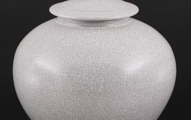 Rob Wiedmaier Craquelure Porcelain Lidded Pot