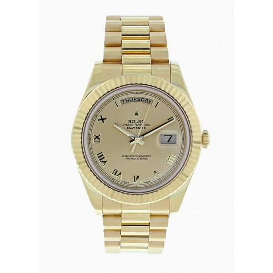 Rolex Day-Date II President 218238 18k Yellow Gold Mens