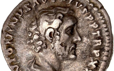 Roman Empire - AR Denarius, Antoninus Pius (AD 138-161) Rome - octastyle temple