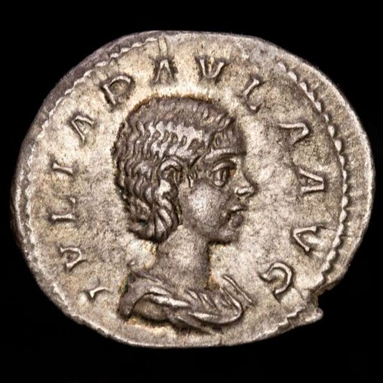 Roman Empire. Julia Paula (AD 219-220). Denarius,Rome - CONCORDIA ✯, Concordia holding patera. Scarce