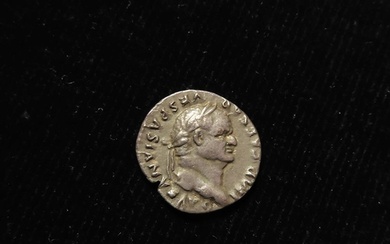 Roman Imperial: Vespasian AR Denarius, Rome 75 AD. Rev: Pax ...