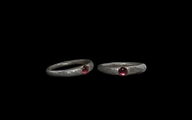 Roman Silver Ring with Garnet