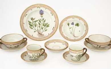 Royal Copenhagen Porcelain 'Flora Danica' Partial Dinner Service