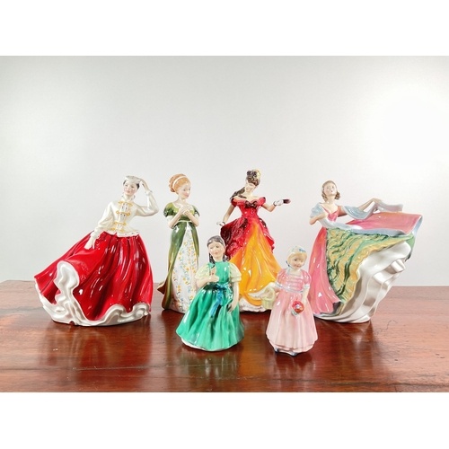 Royal Doulton: a collection of six figures comprising "Ann",...