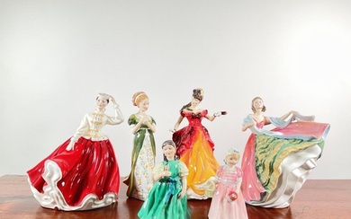 Royal Doulton: a collection of six figures comprising "Ann",...