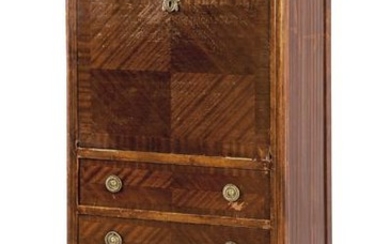 Secretaire aabattant Louis XVI style in mahogany wood