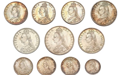 Selection of Victoria 1887 Silver Coinage; 11 coins all from...
