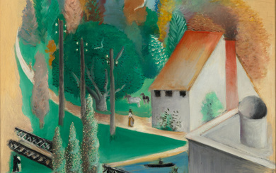 Serge FERAT 1882-1958 Paysage cubiste à Meudon