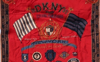 Silk Scarf: DKNY New York Jeans 34 in. x 34 in.