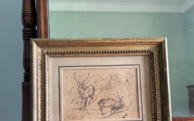 Sir Edwin Henry Landseer, R.A. Study of two stags