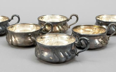 Six tea glass holders, German, 1st