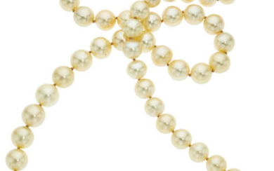 South Sea Cultured Pearl Necklace The necklace features South...