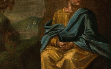Spanish School, second third XVII century. "St. Peter. Oil on canvas.