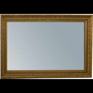 Specchiera con cornice in legno e pastiglia dorata con decori fogliacei (cm 159x109) (difetti)