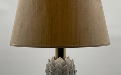 Table lamp - Beautiful ceramic table lamp with brass feet - Brass, Ceramic