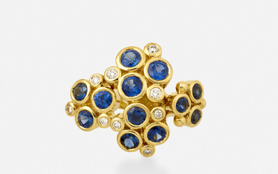 Temple St. Clair, 'Luclus' sapphire and diamond ring