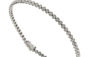 Tennis bracelet - 18 kt. White gold Diamond