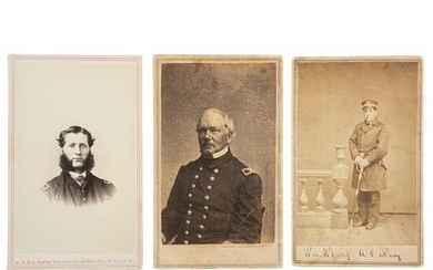 Three CDVs of Brown Water Navy Officers, Incl. Josiah