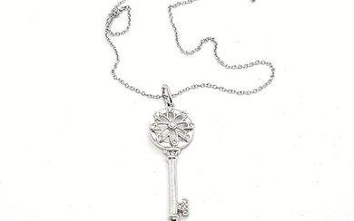 Tiffany - 18 kts. White gold - Pendant Diamond