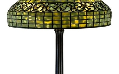 Tiffany Studios "Swirling Leaf" Table Lamp