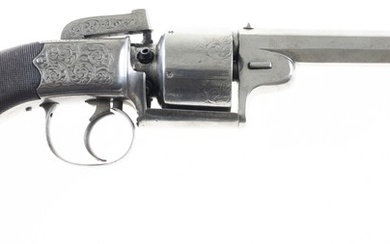 Transitional percussion revolver, maker marked on barrel 'Egan Bradford', metal...