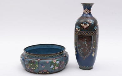 Two Pieces of Antique Japanese Cloisonne