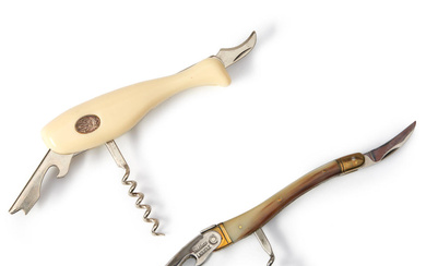 Two Pocket Knife-style Corkscrews 20th century