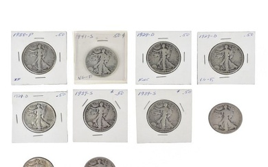 US Walking Liberty Silver Half Dollar Coins