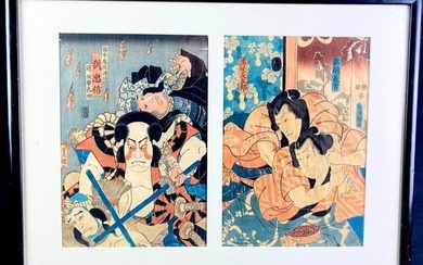Utagawa Kunisada (Sandai Toyokuni) Woodblock Pair