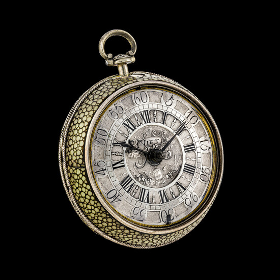 VIET, A SILVER POCKET WATCH WITH OUTER CASE