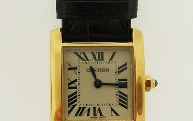 VINTAGE 18K 750 YELLOW GOLD WATER RESISTANT CARTIER