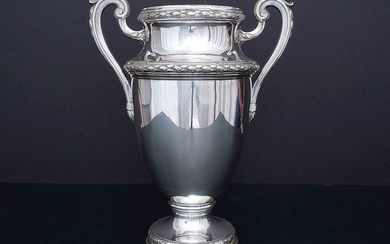 Vase, Two Handled Trophy Cup and Vase - Silver - Tetard Freres- France - Early 20th century