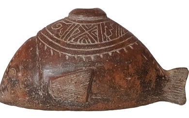 Vase à potions en forme de poisson, Guanguala, 500 avant - 500 après JC
