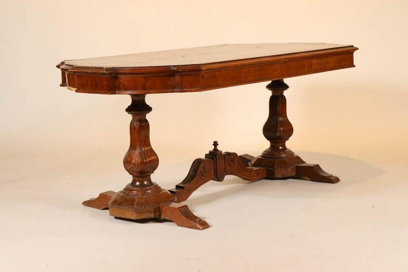 Victorian Style Inlaid Walnut Low Table