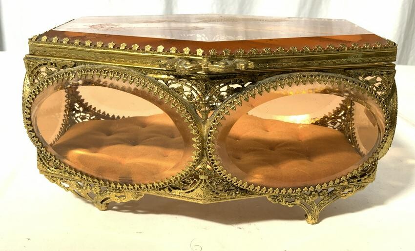 Victorian Style Ornate Footed Dresser Box