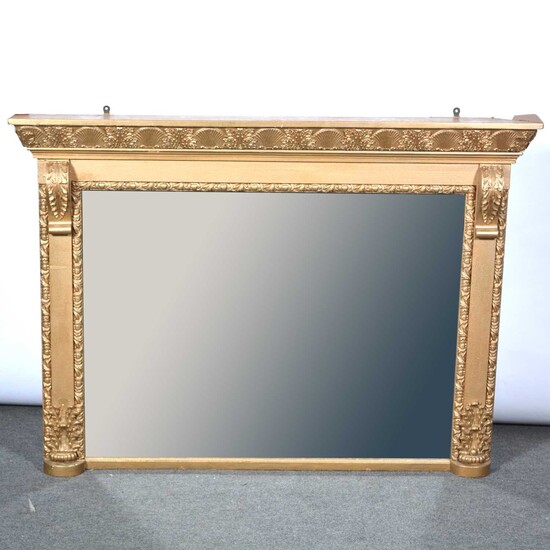 Victorian gilt framed overmantle mirror