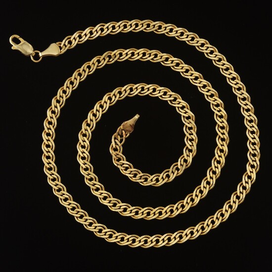 Vintage Gold Fancy Inner Link Necklace