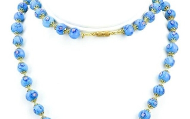 Vintage Italian Murano Art Glass Bead Necklace