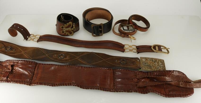 Vintage Leather Belts, Tux Tan, Ted Lapidus