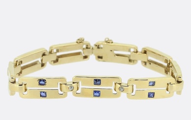 Vintage Sapphire and Diamond Bracelet
